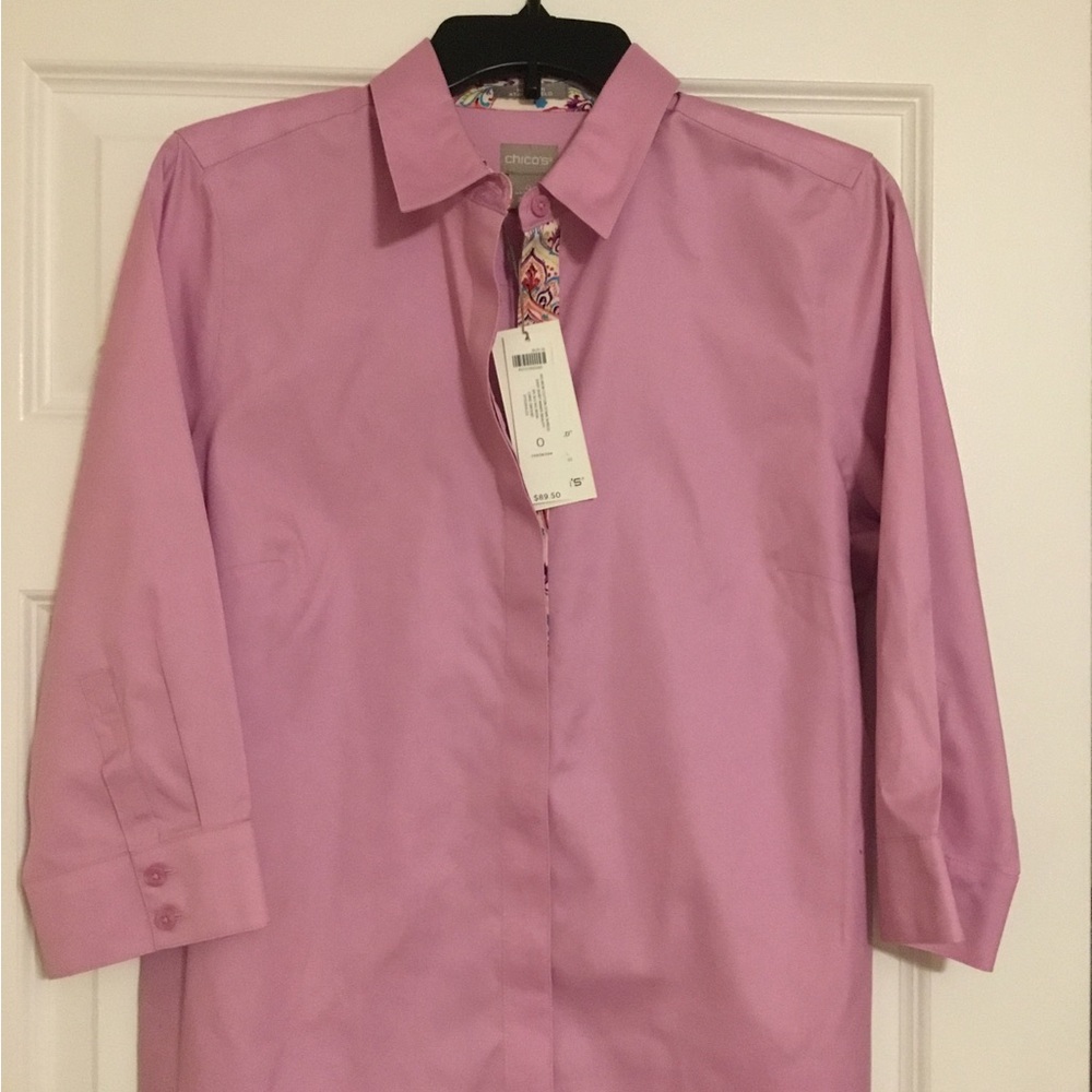 Chico's Women’s Casual Button Down in Light Purple